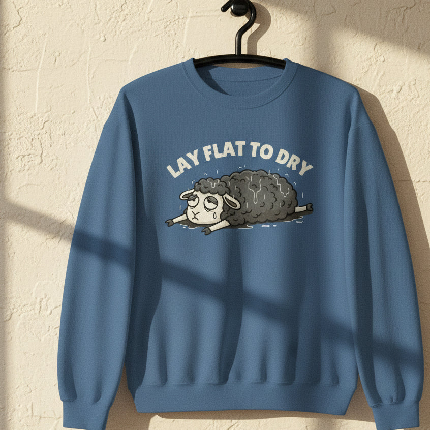 Lay Flat to Dry Sheep Sweatshirt Indigo Blue / S