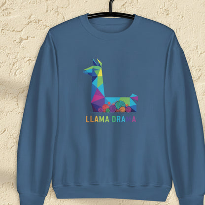 Llama Drama Sweatshirt Indigo Blue / S