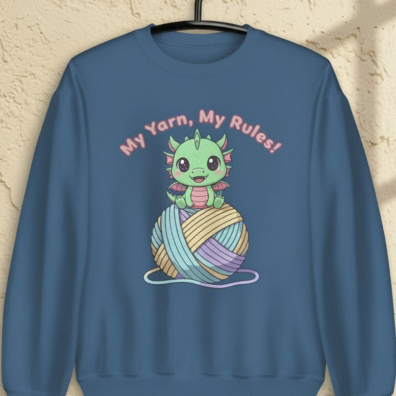 My Yarn My Rules Sweatshirt Indigo Blue / S