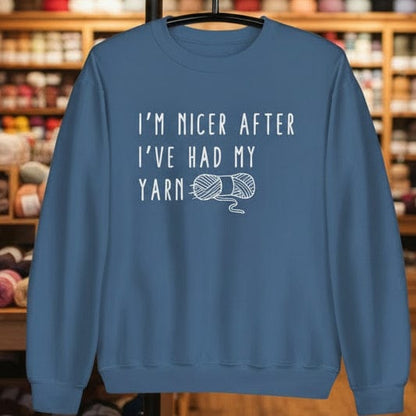 Nice After Yarn Sweatshirt Indigo Blue / S