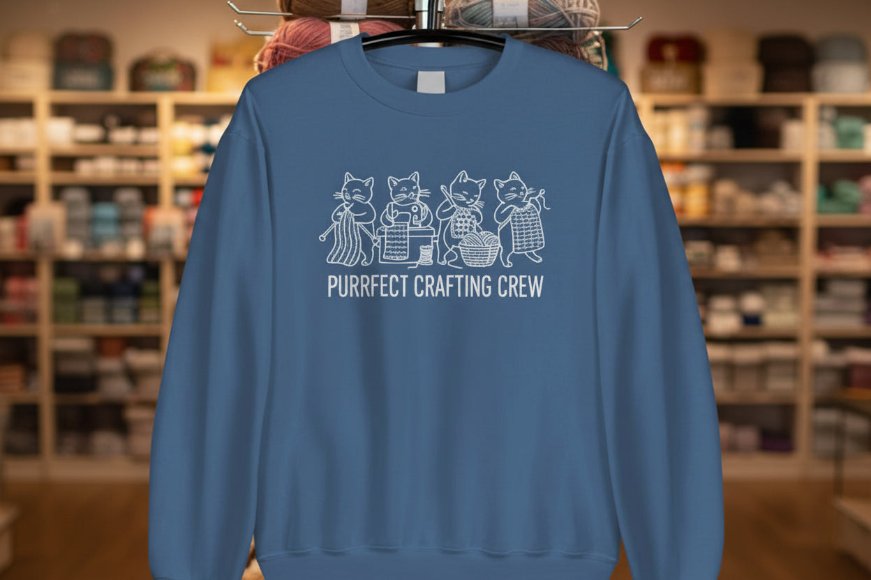 Purrfect Sweatshirt Indigo Blue / S