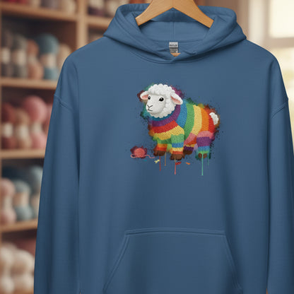 Sheep Dye Splash Hoodie Indigo Blue / S