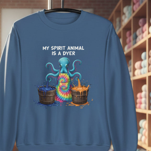 Spirit Animal Is A Dyer Sweatshirt Indigo Blue / S
