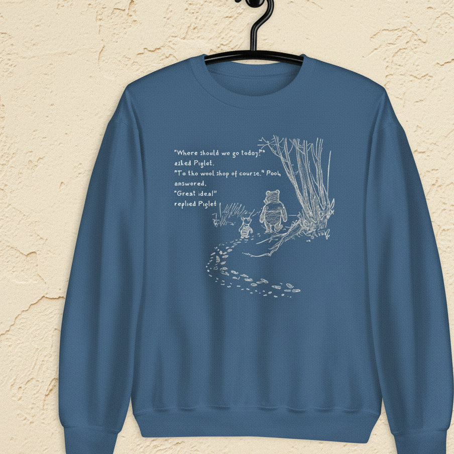 Where Shall We Go Sweatshirt Indigo Blue / S