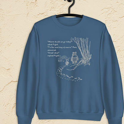 Where Shall We Go Sweatshirt Indigo Blue / S