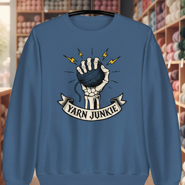 Yarn Junkie Sweatshirt Indigo Blue / S