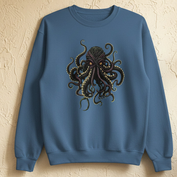 Yarn Sea Monster Sweatshirt Indigo Blue / S