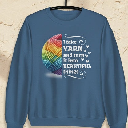 Yarn to Beauty Sweatshirt Indigo Blue / S