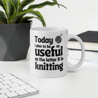 K in Knitting Mug