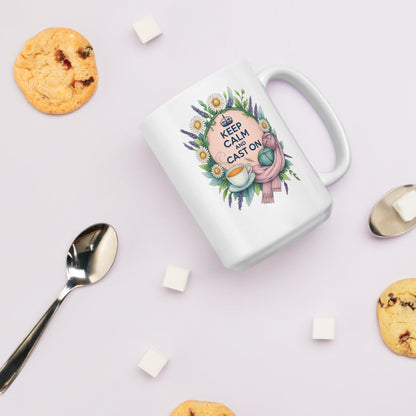 Keep Calm and Cast On Mug