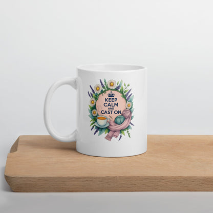 Keep Calm and Cast On Mug