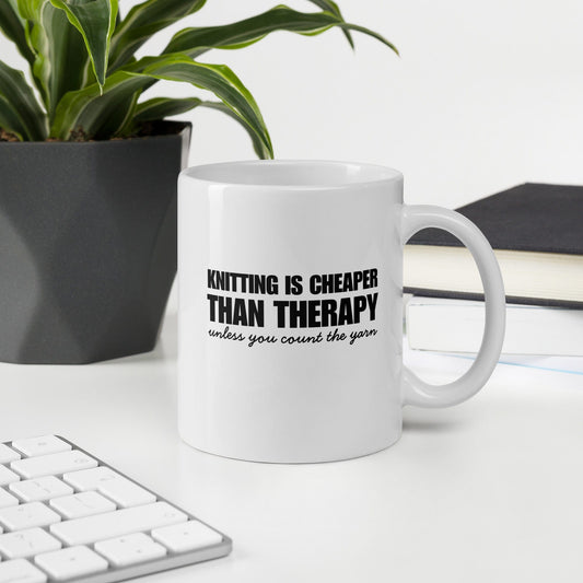 Knitting is Cheaper Mug