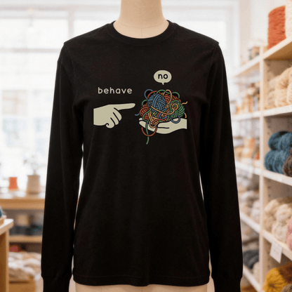 Behave Long Sleeve Tee Black Heather / S