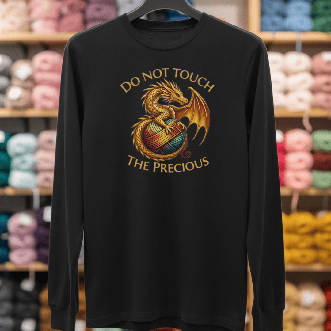 Do not touch the precious Long Sleeve Tee Black Heather / S