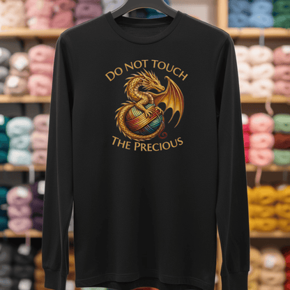 Do not touch the precious Long Sleeve Tee Black Heather / S