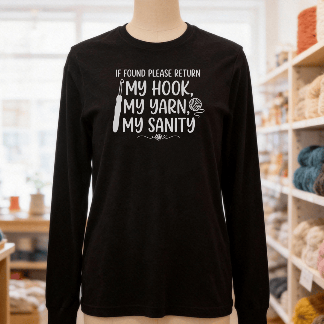 If Found Long Sleeve Tee Black Heather / S