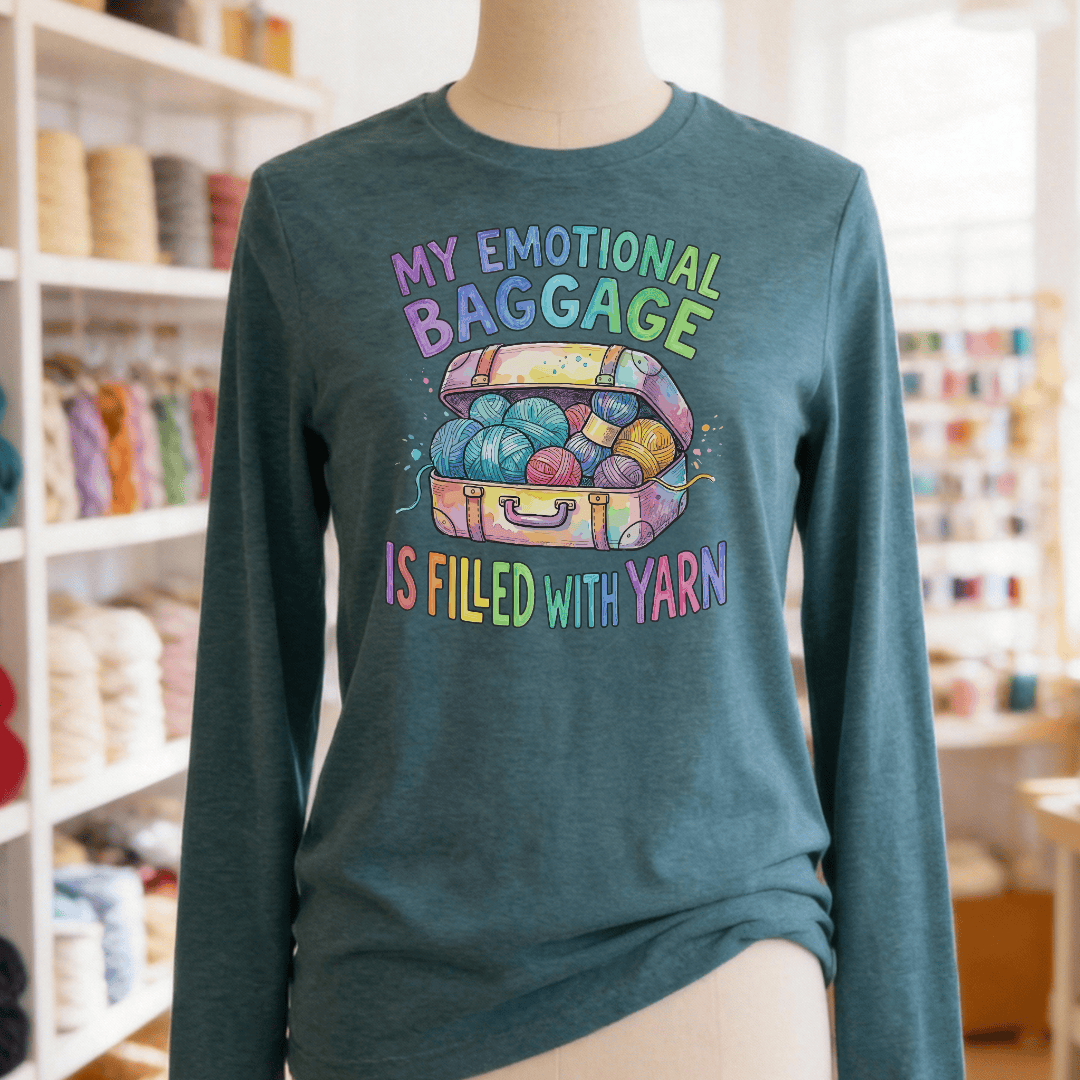 Emotional Baggage Long Sleeve Tee Deep Teal / S