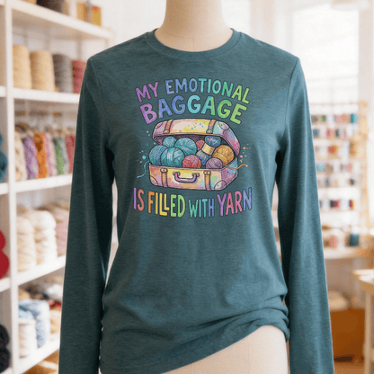 Emotional Baggage Long Sleeve Tee Deep Teal / S