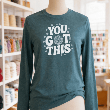 You Got This Long Sleeve Tee Deep Teal / S
