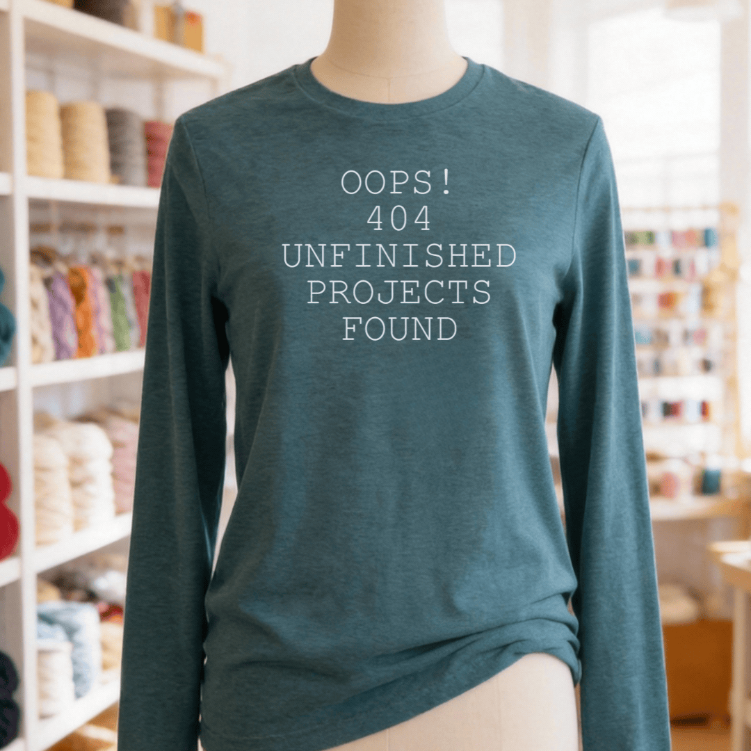 404 Error Long Sleeve Tee Heather Deep Teal / S
