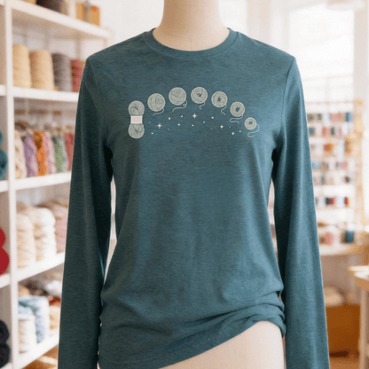 Celestial Yarn Long Sleeve Tee Heather Deep Teal / S