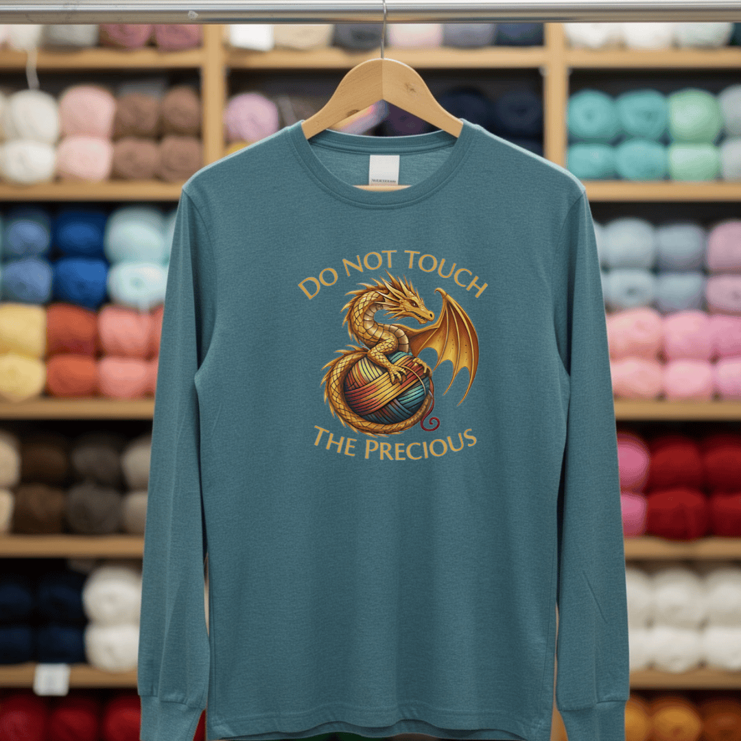 Do not touch the precious Long Sleeve Tee Heather Deep Teal / S