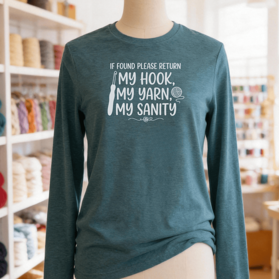 If Found Long Sleeve Tee Heather Deep Teal / S