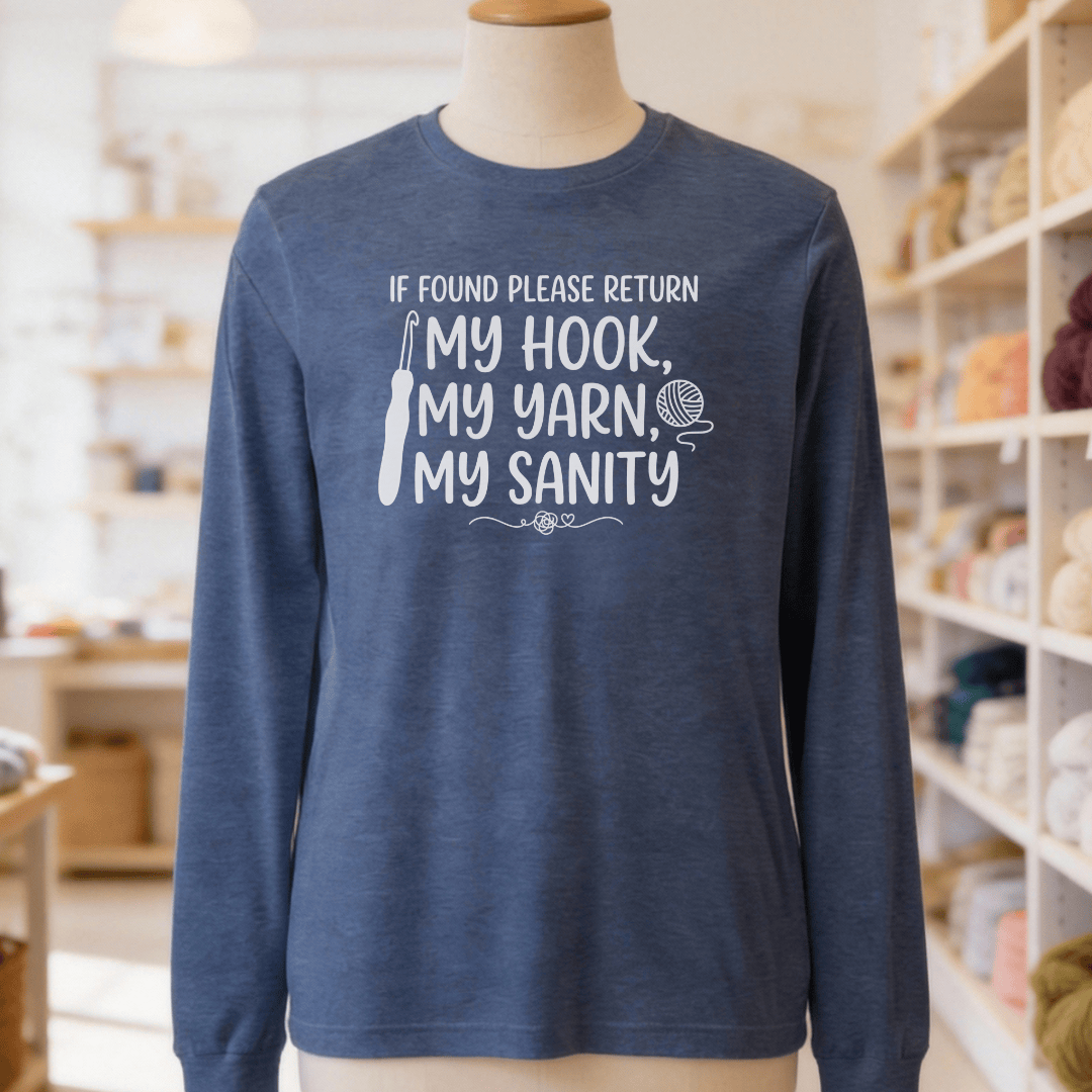 If Found Long Sleeve Tee Heather Navy / S