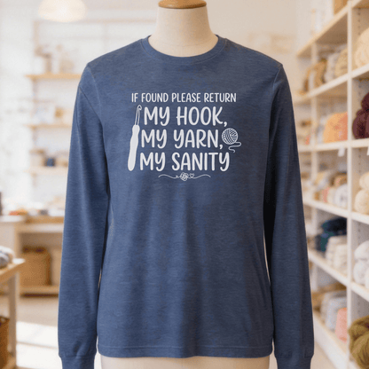 If Found Long Sleeve Tee Heather Navy / S
