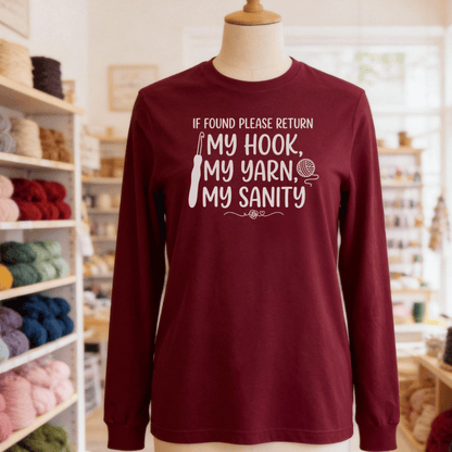 If Found Long Sleeve Tee Maroon / S