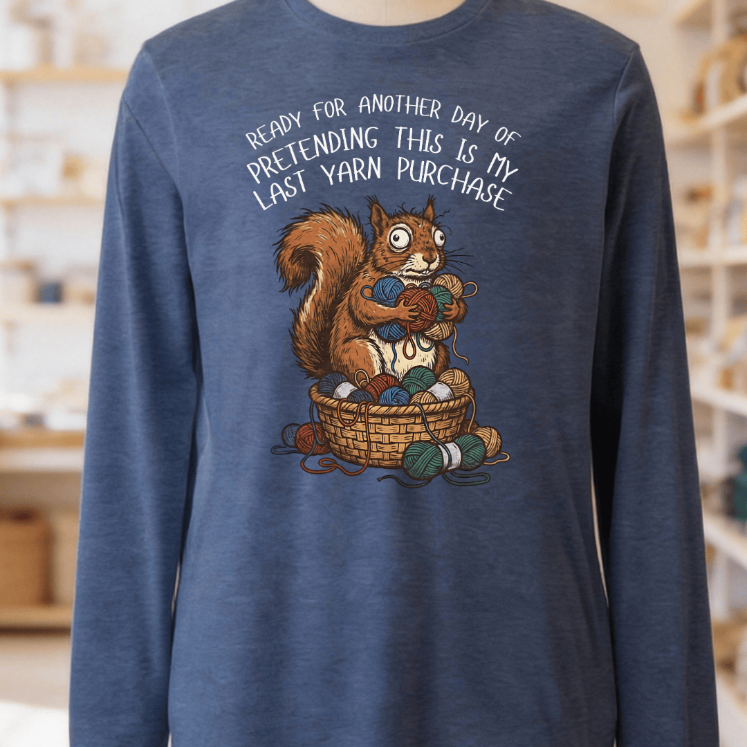 Ready For Another Day Long Sleeve Tee Navy / S