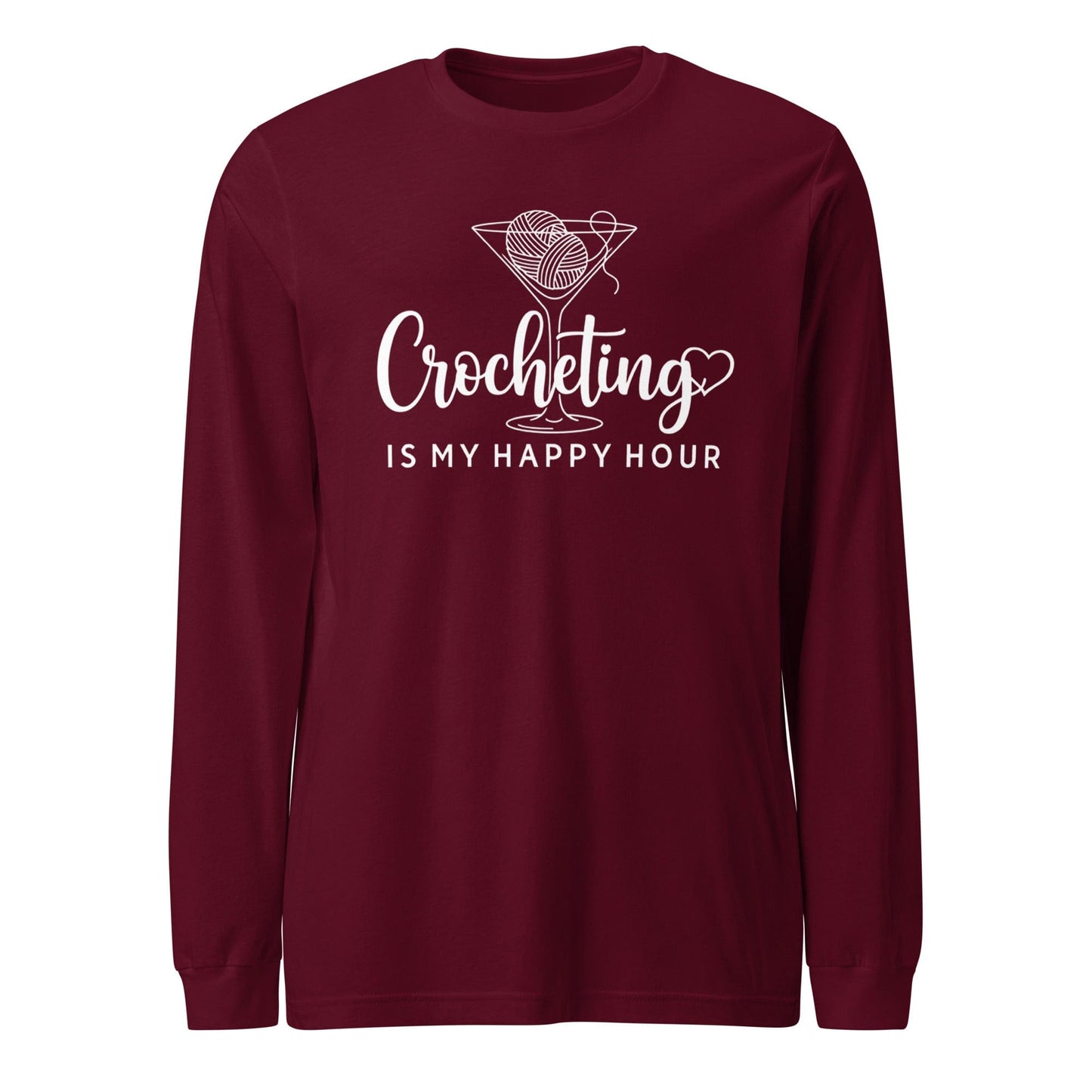 Crochet Rage Consumes Me Long Sleeve Tee Maroon / S