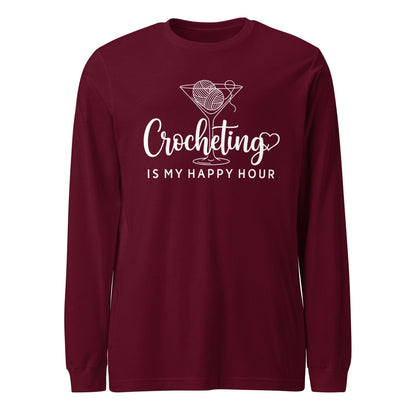 Crochet Rage Consumes Me Long Sleeve Tee Maroon / S