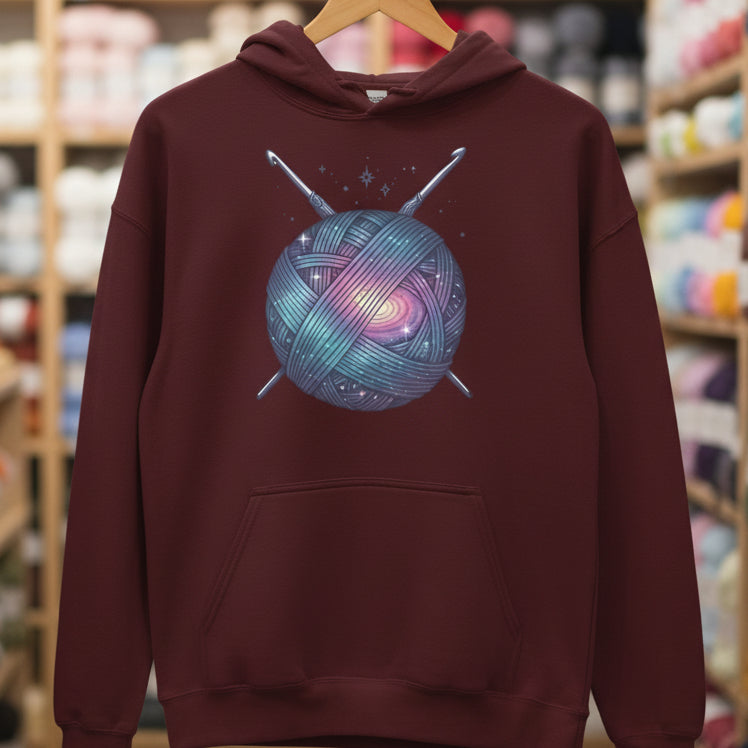 Crochetverse Hoodie Maroon / S