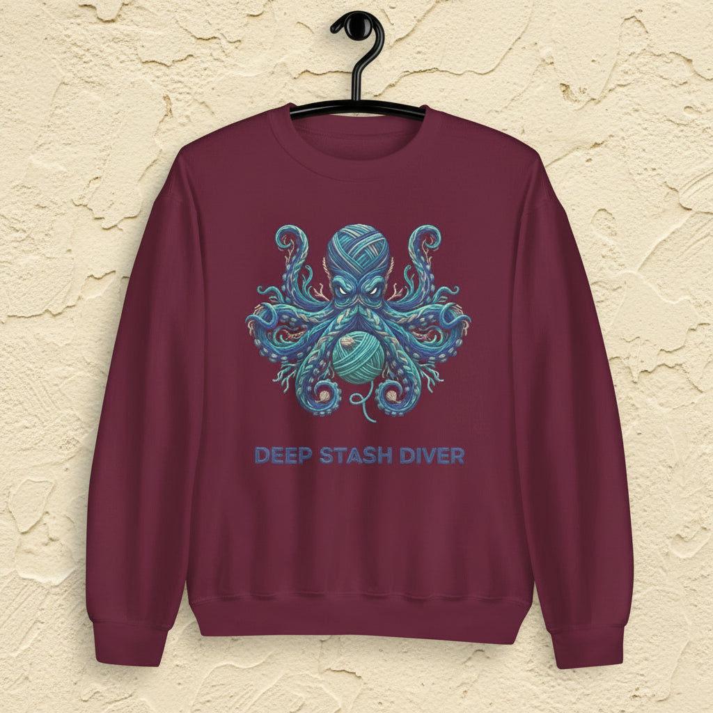 Deep Stash Divers Sweatshirt Maroon / S