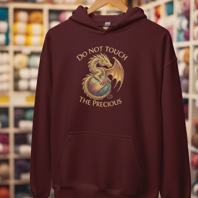 Do Not Touch Hoodie Maroon / S