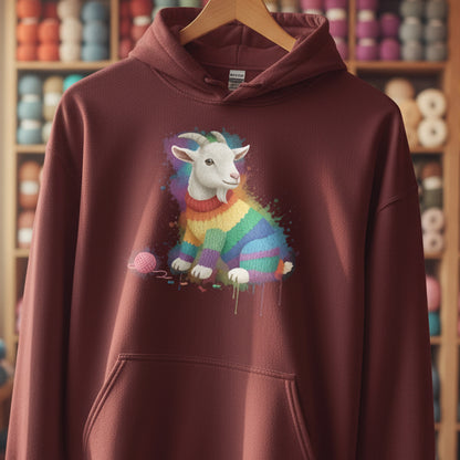 Goat Dye Splash Hoodie Maroon / S