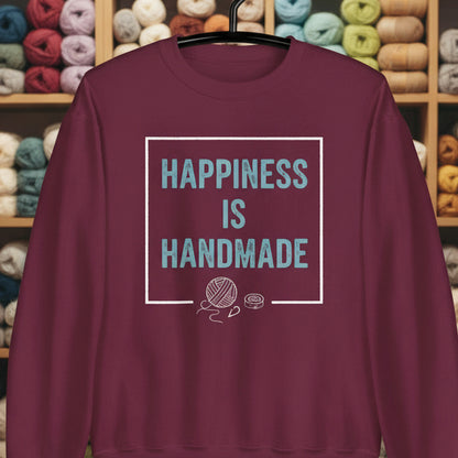 Happiness Is Handmade Sweatshirt Maroon / S