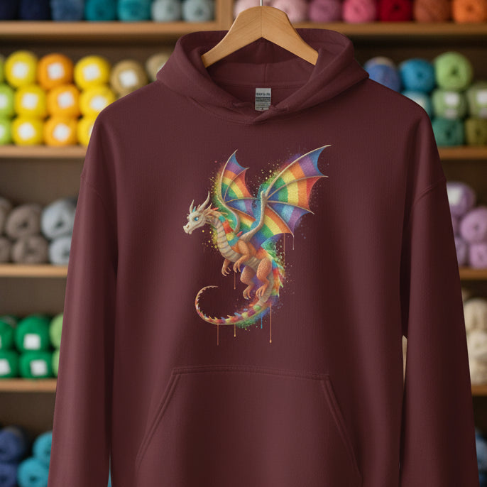 Hover Dragon Dye Splash Hoodie Maroon / S