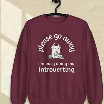 Introverting Sweatshirt Maroon / S