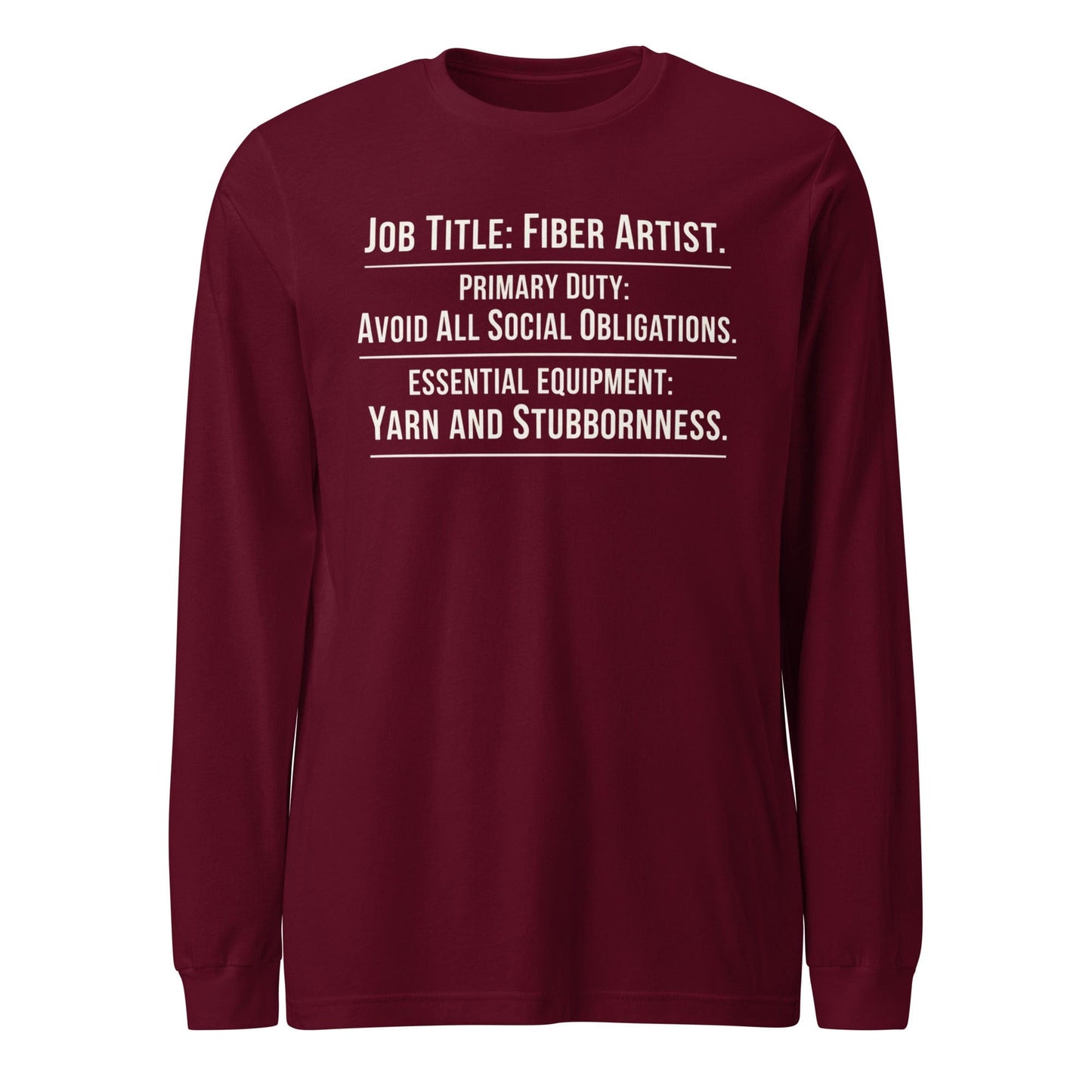 Job Title Long Sleeve Tee Maroon / S