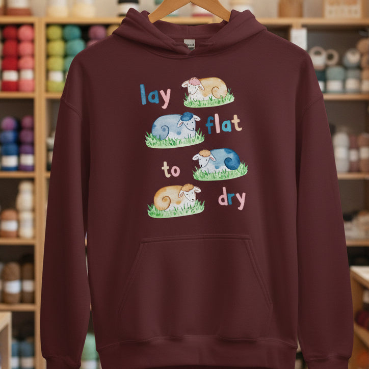 Lay Flat to Dry Group Hoodie Maroon / S