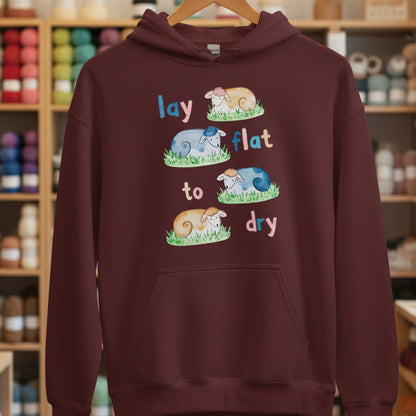 Lay Flat to Dry Group Hoodie Maroon / S