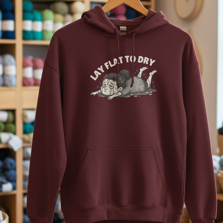 Lay Flat to Dry Woman Hoodie Maroon / S