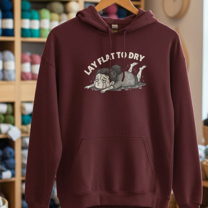 Lay Flat to Dry Woman Hoodie Maroon / S