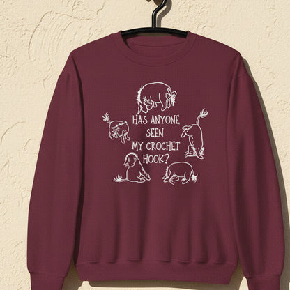Lost Crochet Hook Sweatshirt Maroon / S