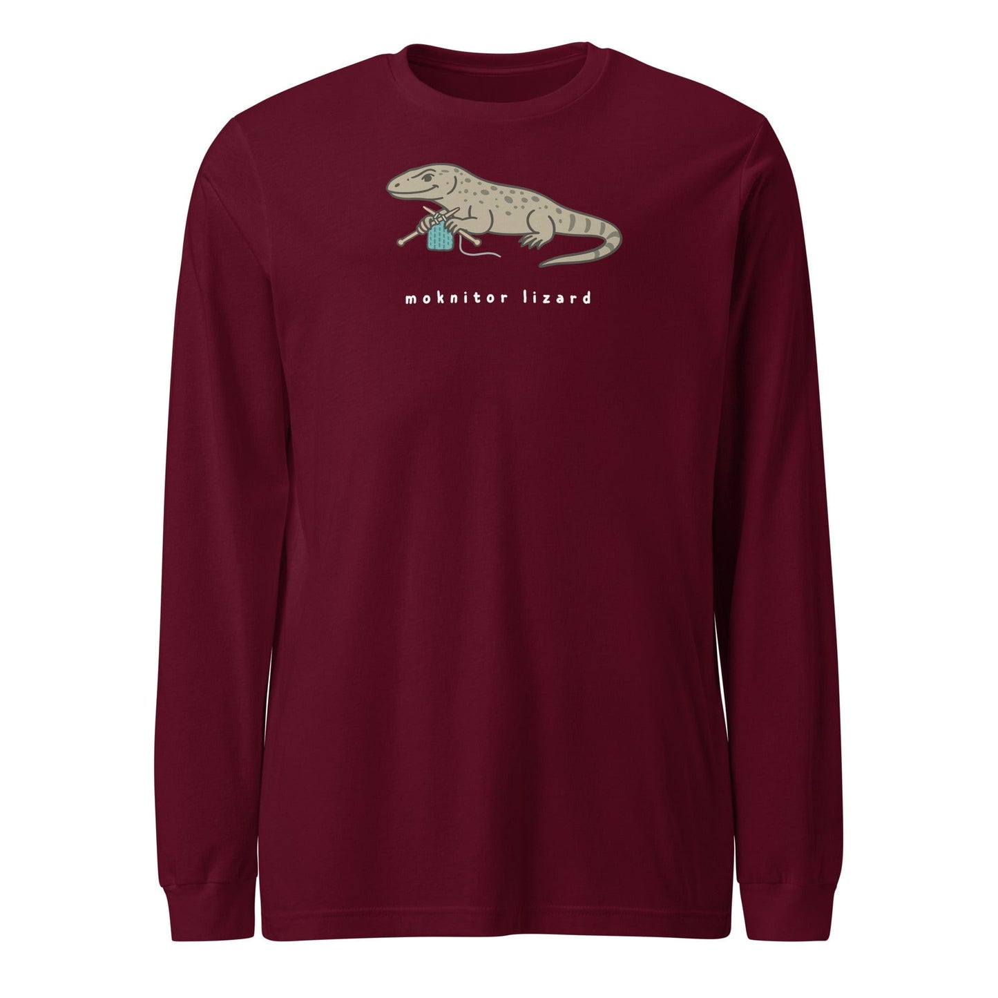 Moknitor Lizard Long Sleeve Tee Maroon / S
