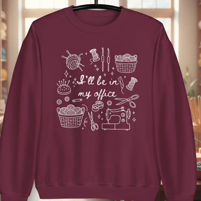 My Office Sweatshirt Maroon / S