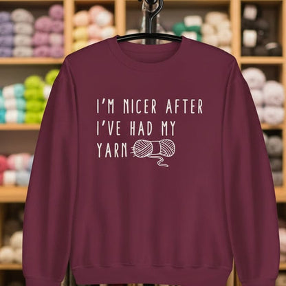 Nice After Yarn Sweatshirt Maroon / S