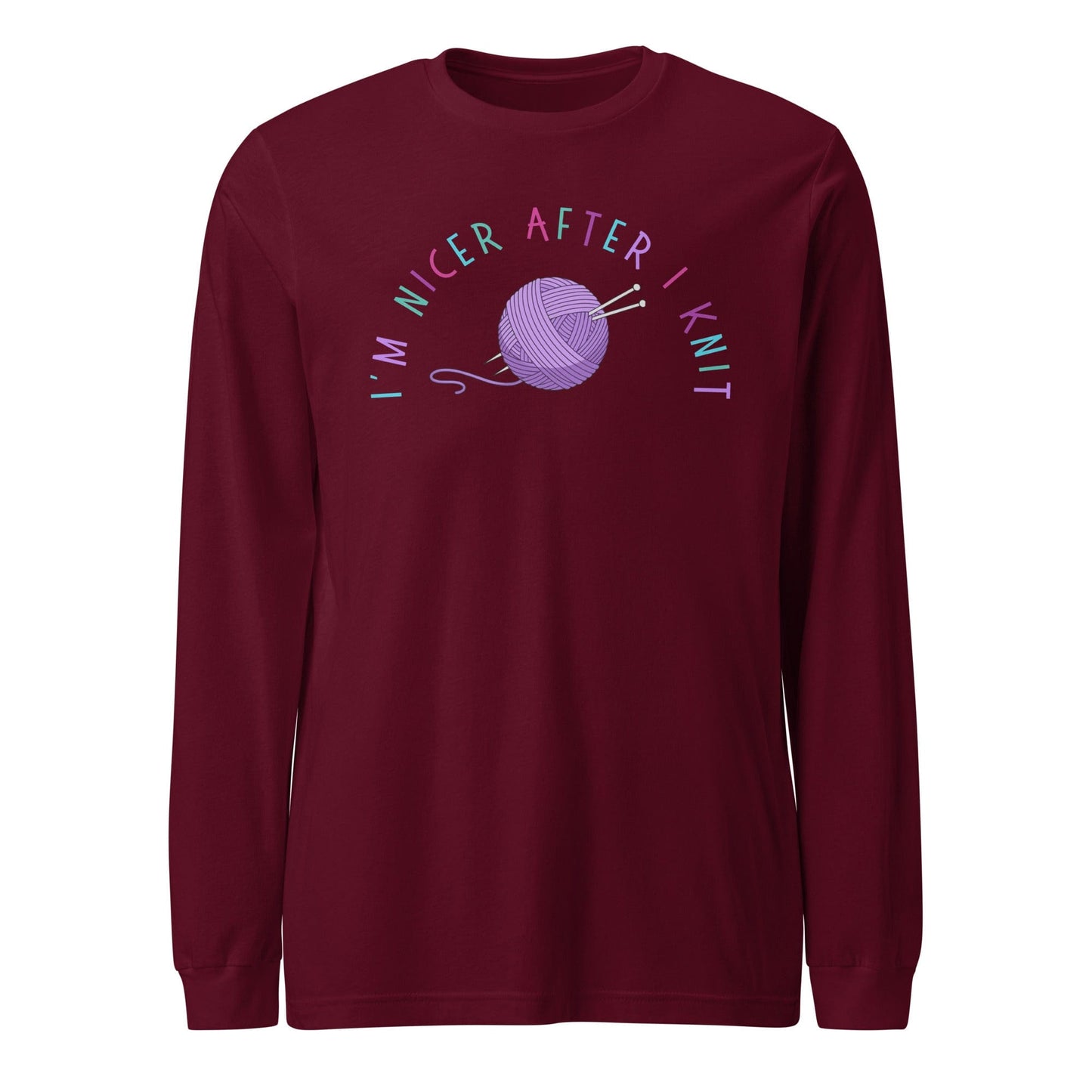 Nicer After Knit Long Sleeve Tee Maroon / S